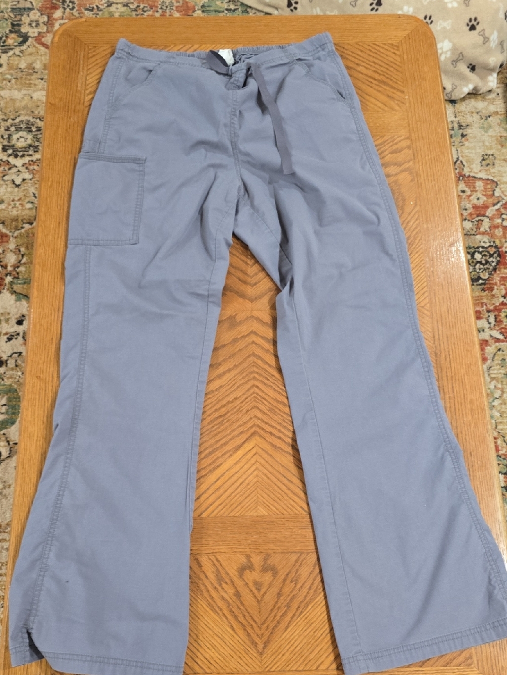 Spread Good Cheer Women's Casual Drawstring Pants in Light Blue/purple/grayq